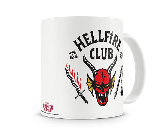 Stranger Things ceramiczny kubek 250 ml, Hellfire Club White