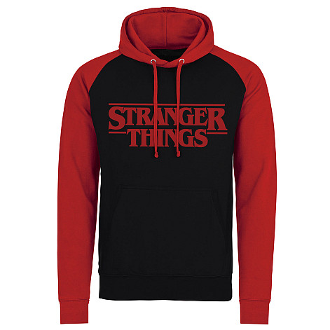 Stranger Things bluza, Logo Baseball Hoodie Black, męska