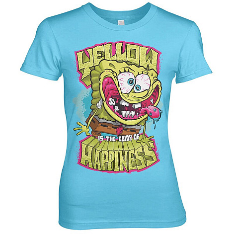 SpongeBob Squarepants koszulka, Yellow Is The Color Of Happiness Blue, damskie