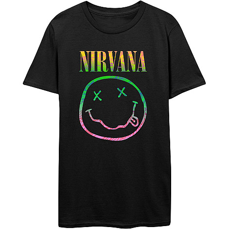 Nirvana koszulka, Sorbet Ray Smiley Black, męskie