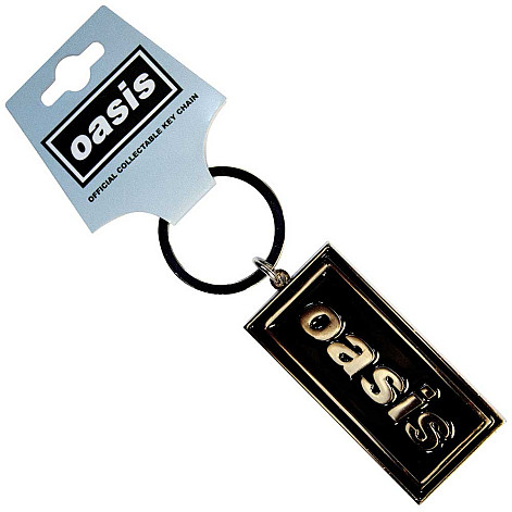 Oasis kovová brelok 58x28 mm, Logo