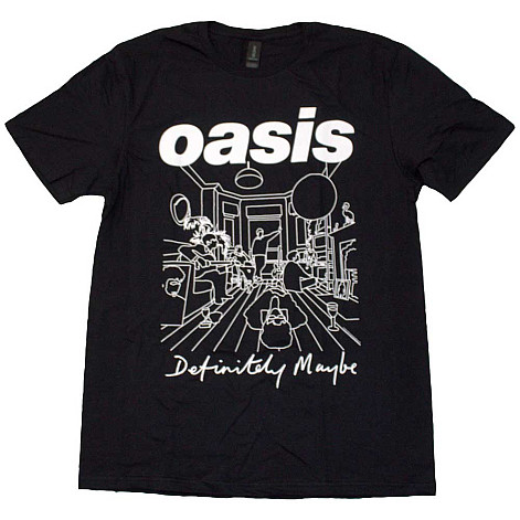 Oasis koszulka, Definitely Maybe Line Drawing Black, męskie