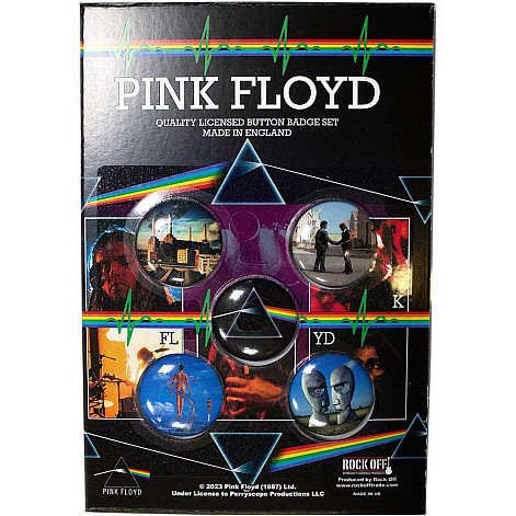 Pink Floyd zestaw 5 odznak průměr 25 mm, Album Covers