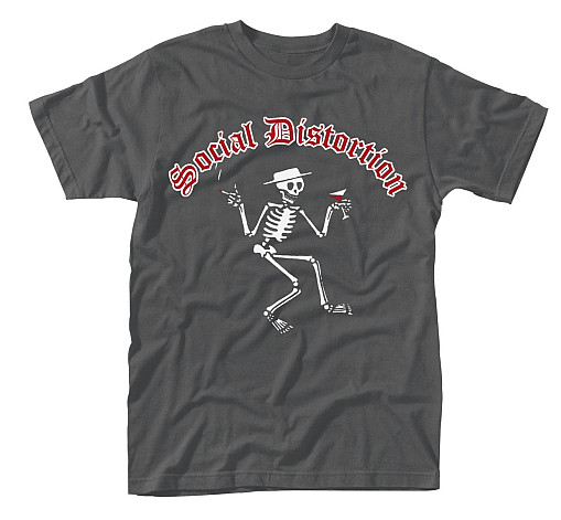 Social Distortion koszulka, Skelly Logo Grey, męskie