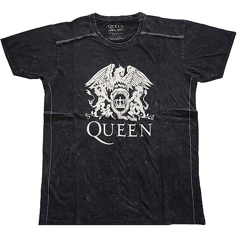 Queen koszulka, Classic Crest Snow Washed Black, męskie