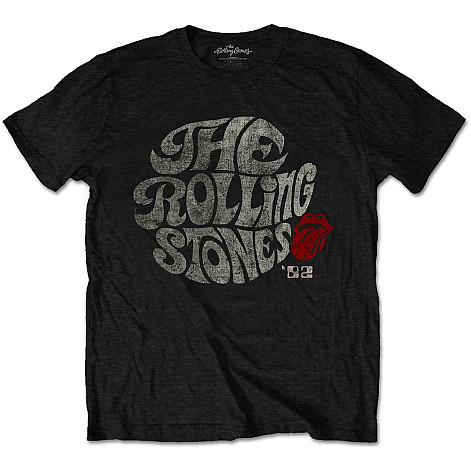 Rolling Stones koszulka, Swirl Logo ´82 Eco-Tee Black, męskie