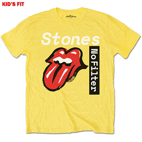 Rolling Stones koszulka, No Filter Text Yellow, dziecięcy