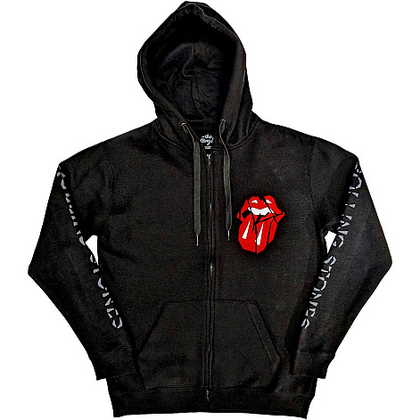 Rolling Stones bluza, Hackney Diamonds Shattered Tongue Zipp Black, męska