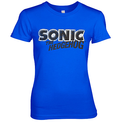 Sonic The Hedgehog koszulka, Classic Logo Girly Blue, damskie