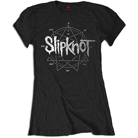 Slipknot koszulka, Logo Star Diamante Girly, damskie