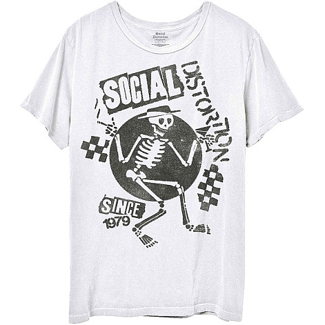 Social Distortion koszulka, Speakeasy Checkerboard White, męskie