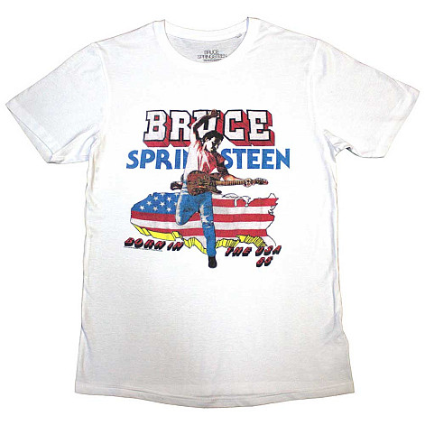 Bruce Springsteen koszulka, Born in The USA '85 White, męskie