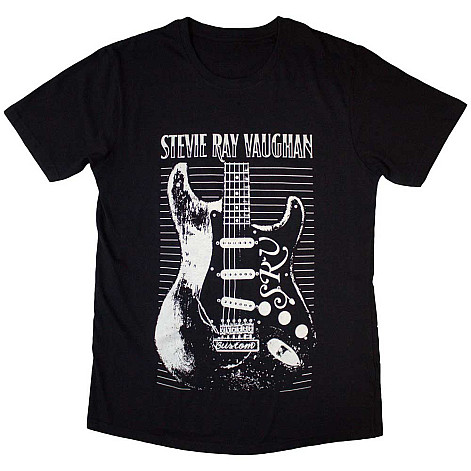 Stevie Ray Vaughan koszulka, Guitar Black, męskie