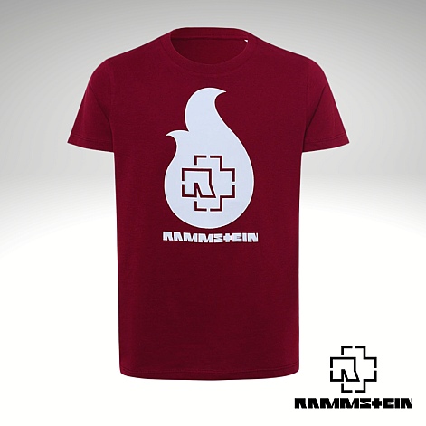 Rammstein koszulka, Flamme Burgundy Red, dziecięcy