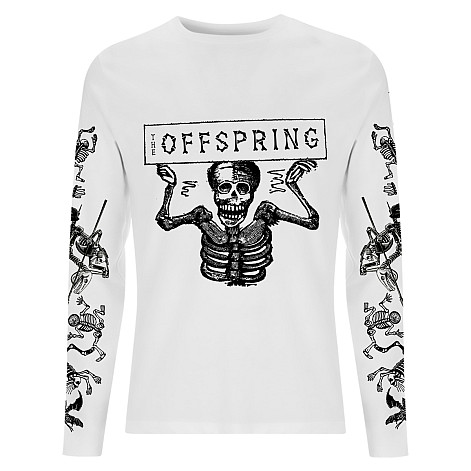 The Offspring koszulka długi rękaw, Skeletons White LS, męskie