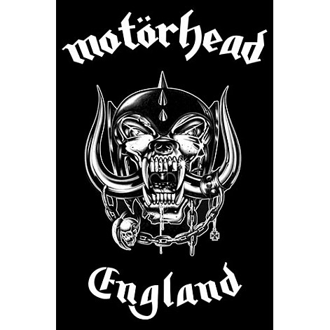 Motorhead teszttylny banner 68cm x 106cm, England