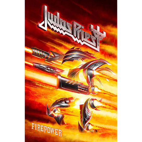 Judas Priest teszttylny banner 68cm x 106cm, Firepower