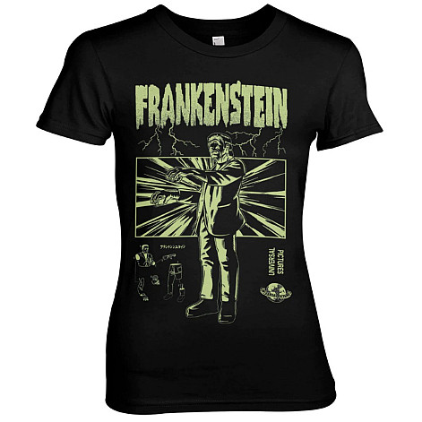 Frankenstein koszulka, Retro Girly Black, damskie