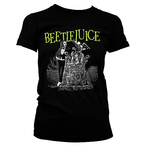 Beetlejuice koszulka, Headstone Girly Black, damskie