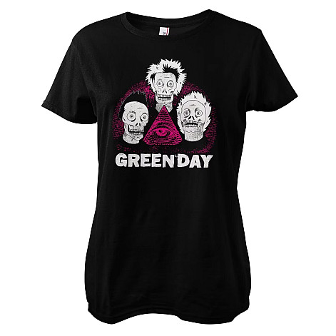 Green Day koszulka, Skulls Black, damskie