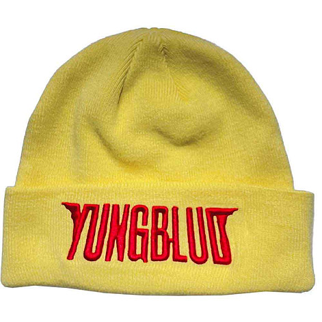 Yungblud zimowa czapka zimowa, Red Logo Hi-Build Embroidery Yellow, unisex