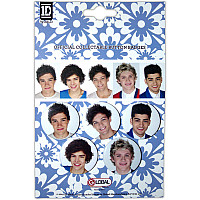 One Direction zestaw 5 odznak průměr 30 mm, 5 Faces Blue