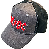 AC/DC czapka z daszkiem, Red Logo 2 tone Grey & Black