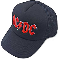 AC/DC czapka z daszkiem, Red Logo Mesh Back Black