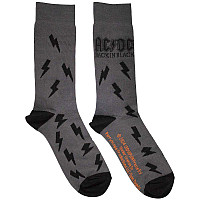 AC/DC ponožky, Back in Black Bolts Charcoal Grey, unisex - velikost 6 až 11 (39 - 45)