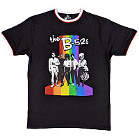 The B-52s koszulka, Rainbow Stripes Ringer Black, męskie