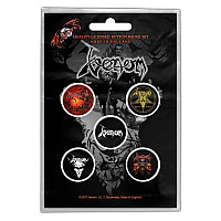 Venom zestaw 5 odznak průměr 25 mm, Black Metal