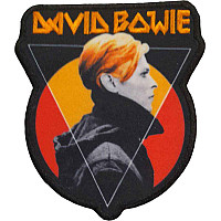 David Bowie tkaná naszywka/nažehlovačka PES 100x85 mm, Triangle