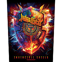 Judas Priest naszywka na plecy CO+PES 30x27x36 cm, Invincible Shield