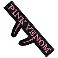 BlackPink tkaná naszywka/nažehlovačka PES 93 x 35 mm, Pink Venom