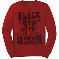 Black Sabbath koszulka długi rękaw, Band and Logo Red, męskie