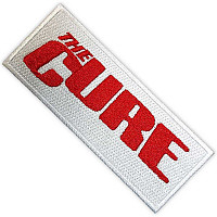 The Cure tkaná naszywka/nažehlovačka PES 110 x 42 mm, Red Logo