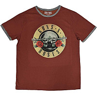 Guns N Roses koszulka, Classic Logo Ringer Red, męskie