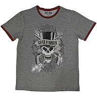 Guns N Roses koszulka, Faded Skull Ringer Grey, męskie