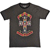 Guns N Roses koszulka, Appetite for Destruction Ringer Grey, męskie