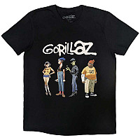 Gorillaz koszulka, Spray Logo Group Black, męskie