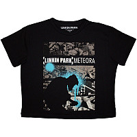 Linkin Park koszulka Crop Top, Meteora Drip Collage Black, damskie