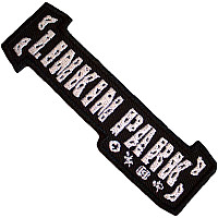 Linkin Park tkaná naszywka/nažehlovačka PES 95 x 30 mm, Bracket Logo