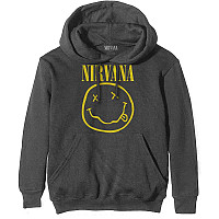 Nirvana bluza, Yellow Happy Face Charcoal Grey, męska