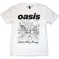 Oasis koszulka, Definitely Maybe Line Drawing White, męskie