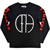 Pantera koszulka długi rękaw, Frayed Logo Sleeve Print Black, męskie