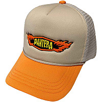 Pantera czapka z daszkiem, Flames Logo Mesh Orange & Sand, unisex