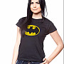 Batman koszulka, Distressed Logo Black, damskie