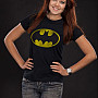 Batman koszulka, Distressed Logo Black, damskie