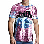 Black Sabbath koszulka, Wavy Logo Dye Wash Eco Blue & Red, męskie