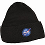 NASA zimowa czapka zimowa, NASA Embroidery Logo Black Onesize